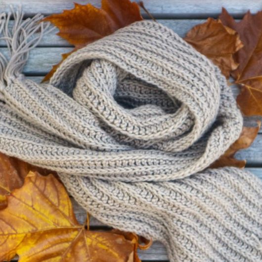 Woolster crochet warm winter scarf