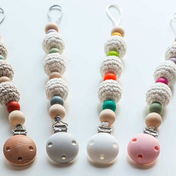 Handmade, unique & baby-proof pacifier clips